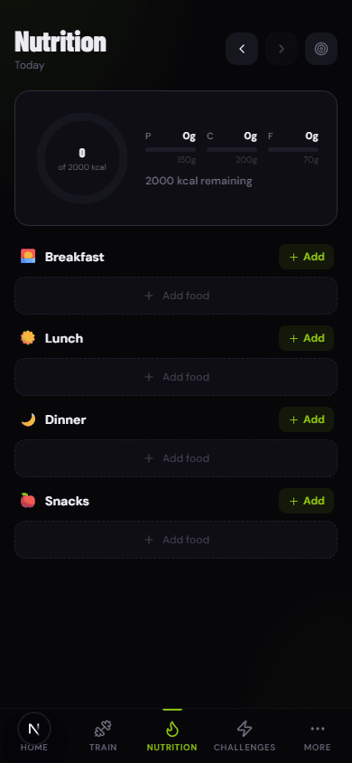Nutrition tracker